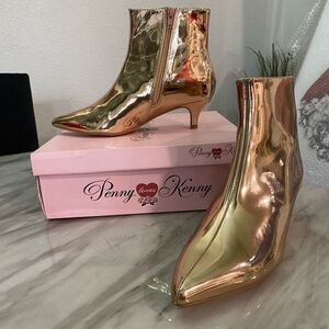 Penny Loves Kenny Rose Gold Booties